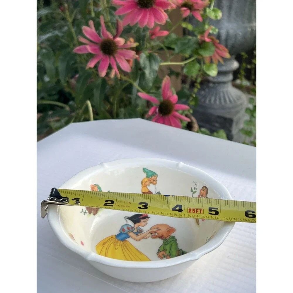 1989 Vintage Disney Snow White Seven Dwarfs Selandia Melamine Bowl Taiwan